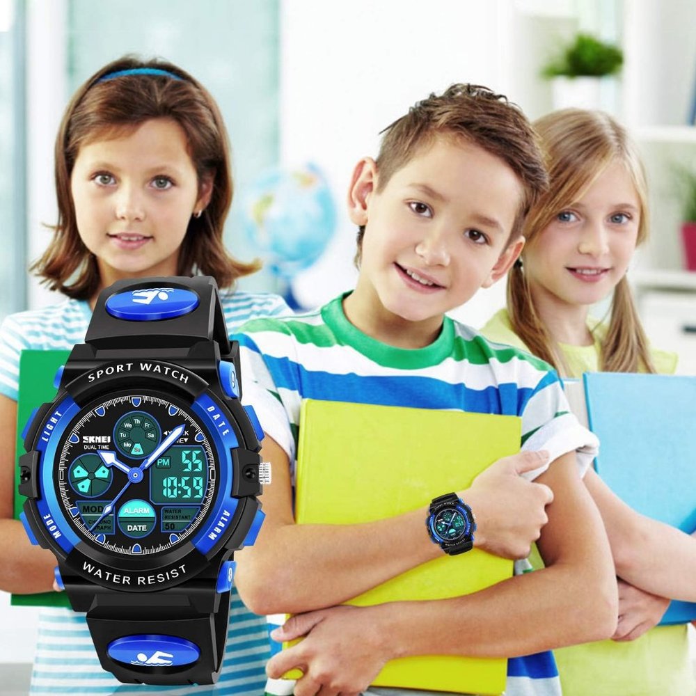 Kids LED Multi Function Waterproof Watch - Picture 6 of 10